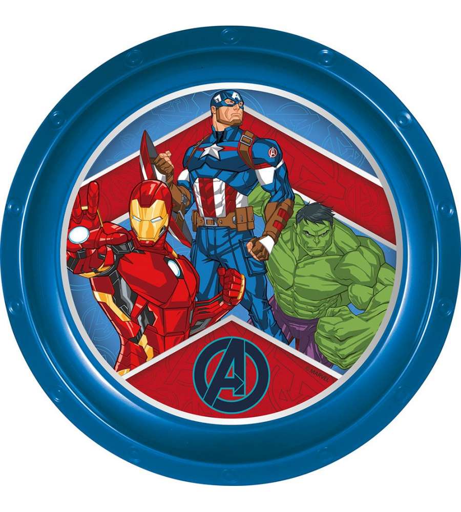 Piatto Piano in plastica Avengers Marvel