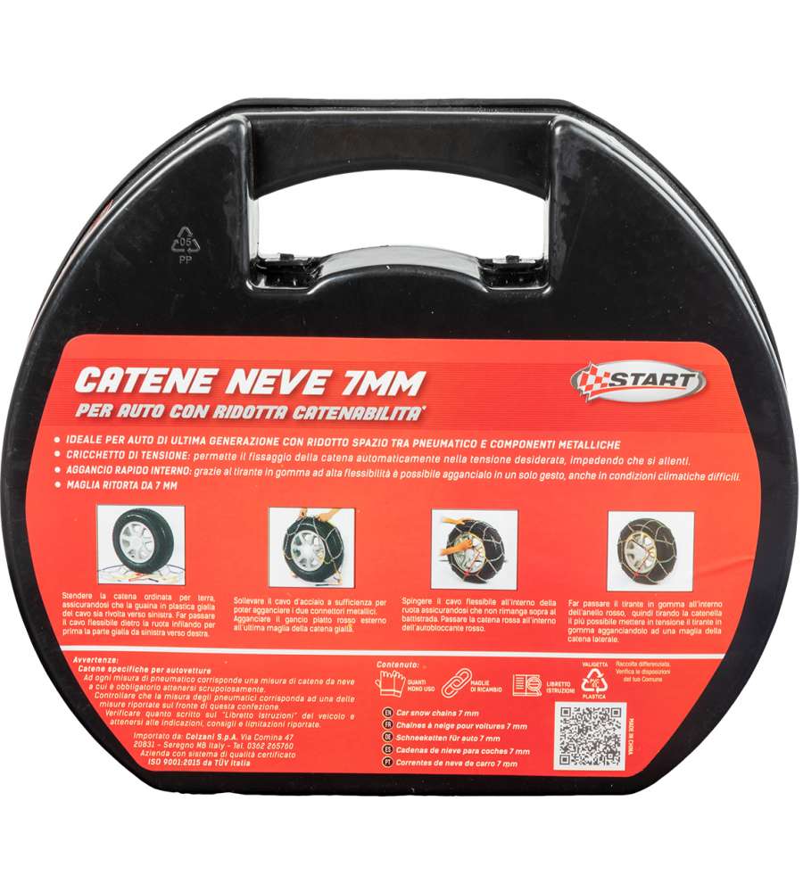 Set di 2 pezzi catene da neve - 7 millimetri gruppo 80