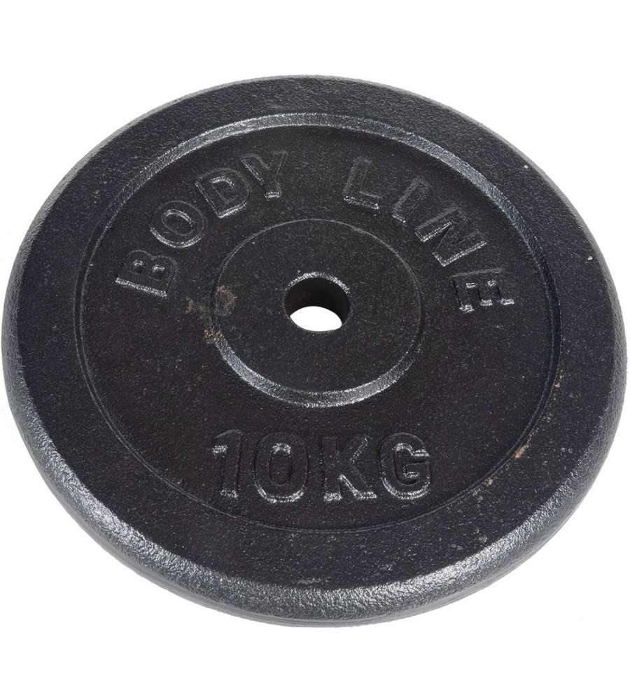 Disco in ghisa peso 10 kg e diametro 25 mm - allenamento con bilanciere - ginnastica a casa