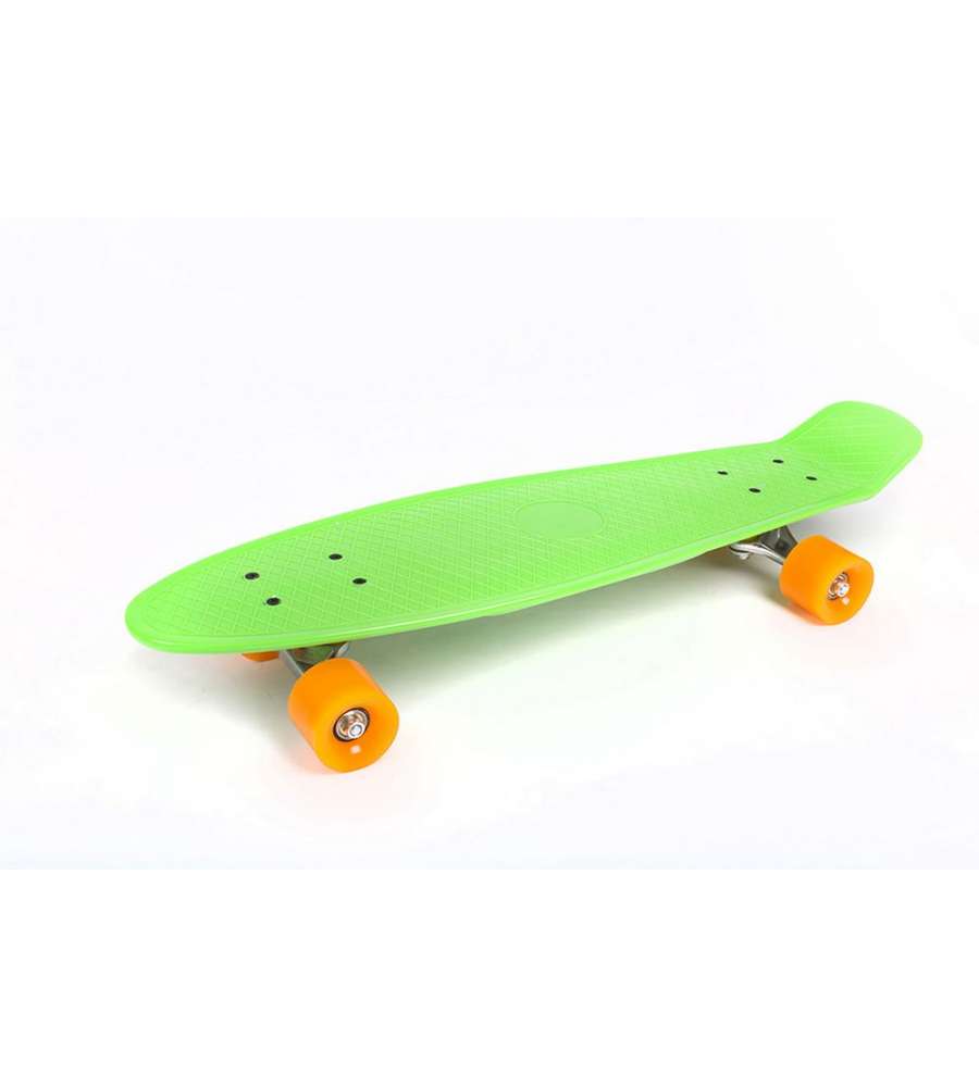 Grab skateboard in pvc verde quattro ruote in poliretano