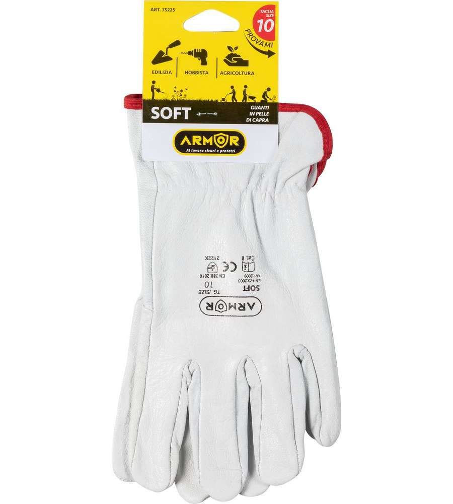 Guanti in pelle di capra Soft taglia 10