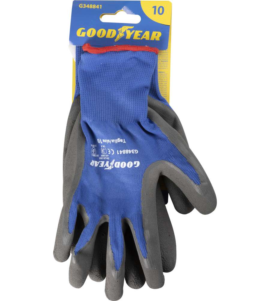 Guanti in nylon e schiuma di lattice mod.G348841 taglia 10 blu/nero Lavoro