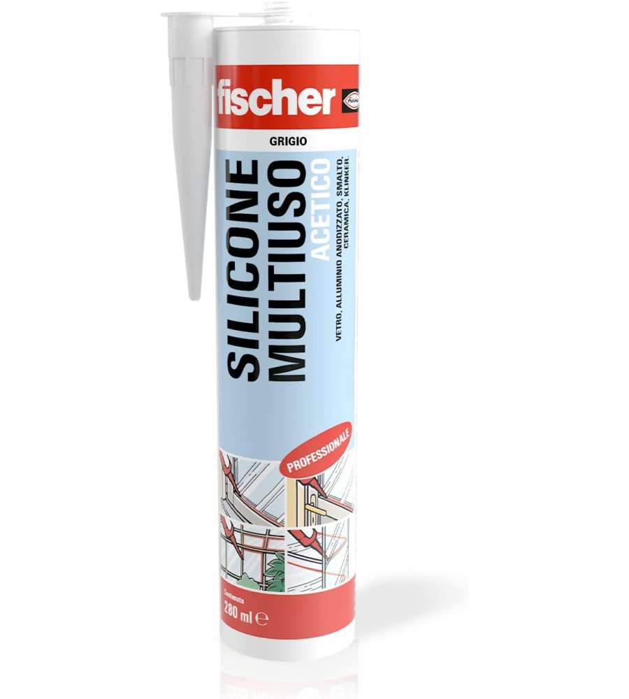 Silicone Acetico Multiuso Sam Gr    Ml 280 Fischer