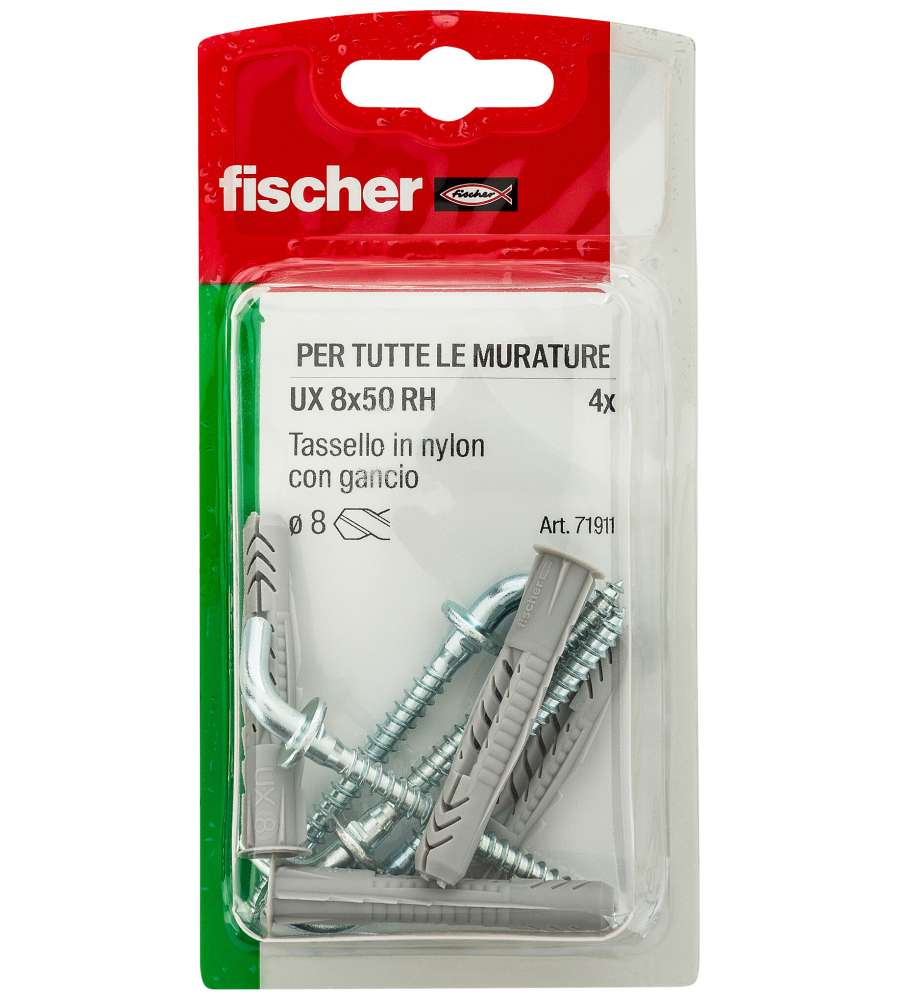 Tasselli Fischer KDH Con Gancio | Per Soffitti E Pareti | Fissaggio Sicuro Per Quadri E Luci