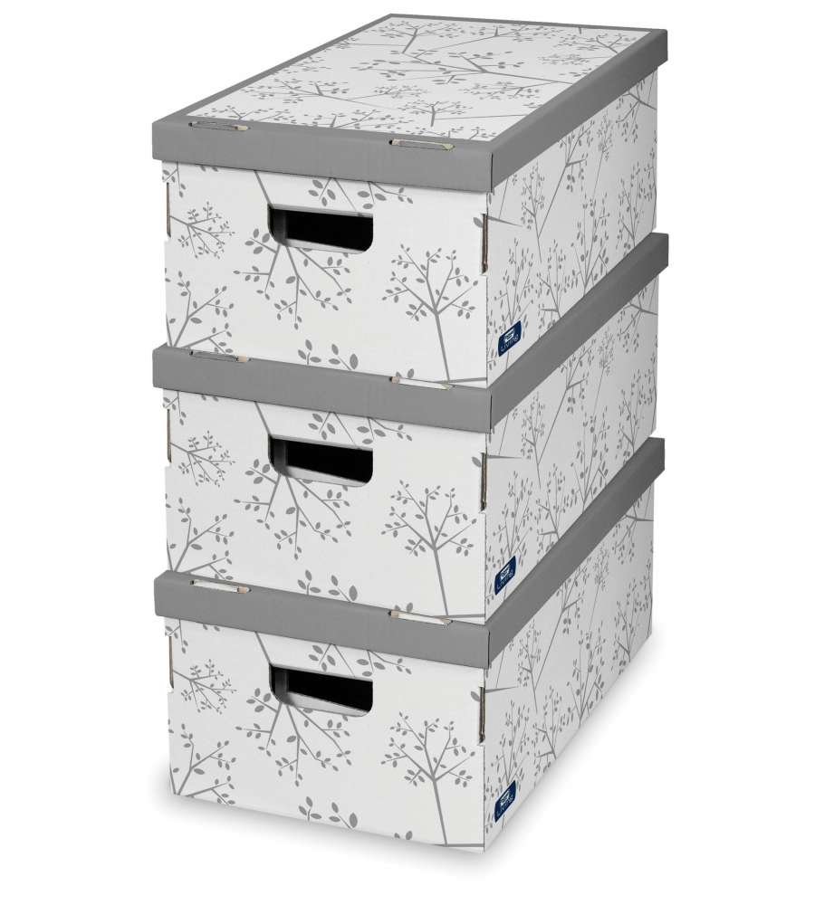 Domopak Living Set 3 Scatole Automontanti - Assortiti - 29x52x20 cm