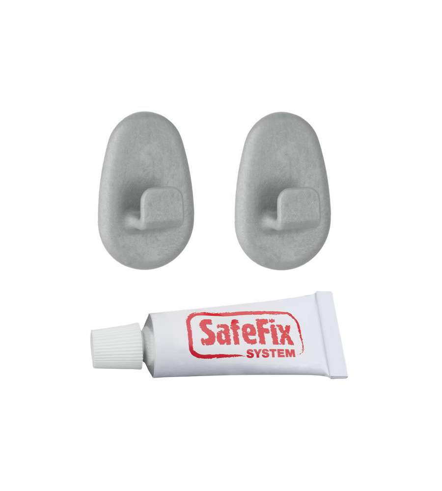 Gancio Polytherm Safe Fix Grigio Pz 2 Metaltex