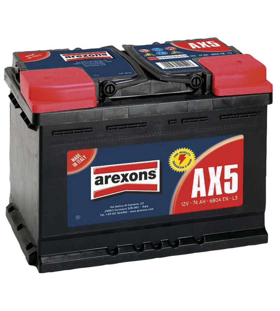 Batteria Auto Arexons 74 AH 680A (EN) - AX5 SPC