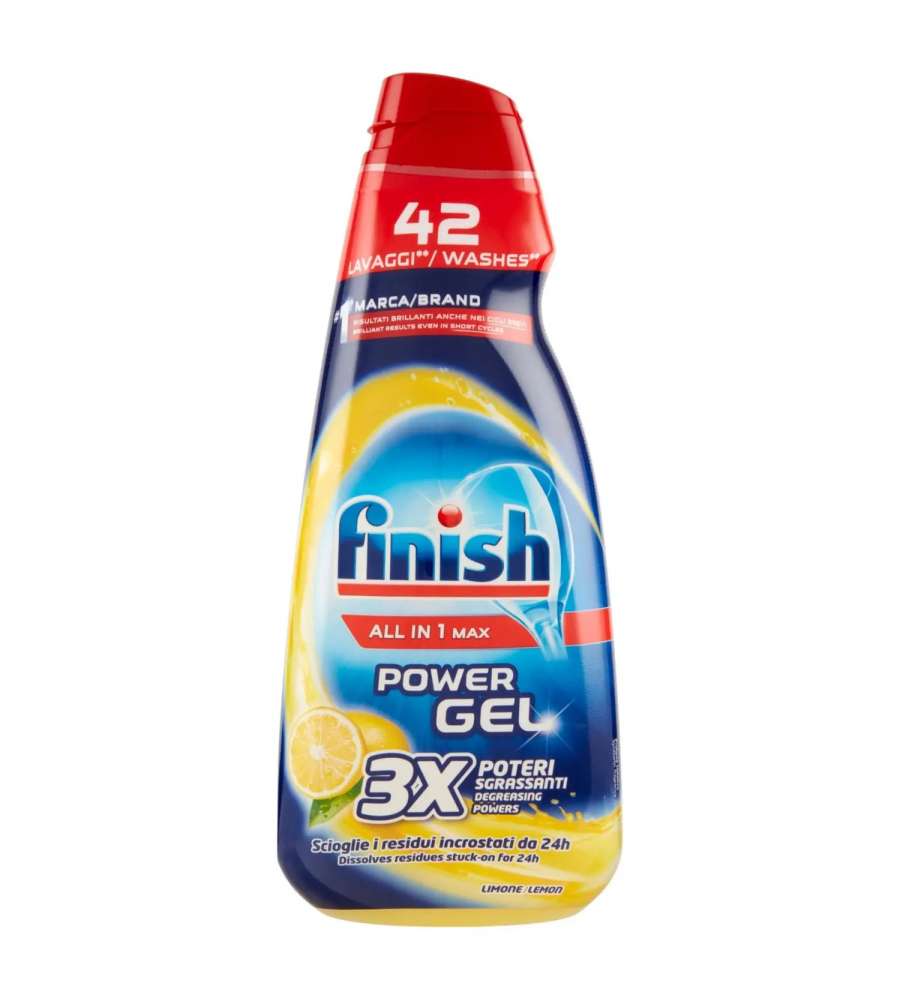 Detersivo Lavastoviglie All in 1 Max Power Gel 3X Poteri Sgrassanti Limone 940ml