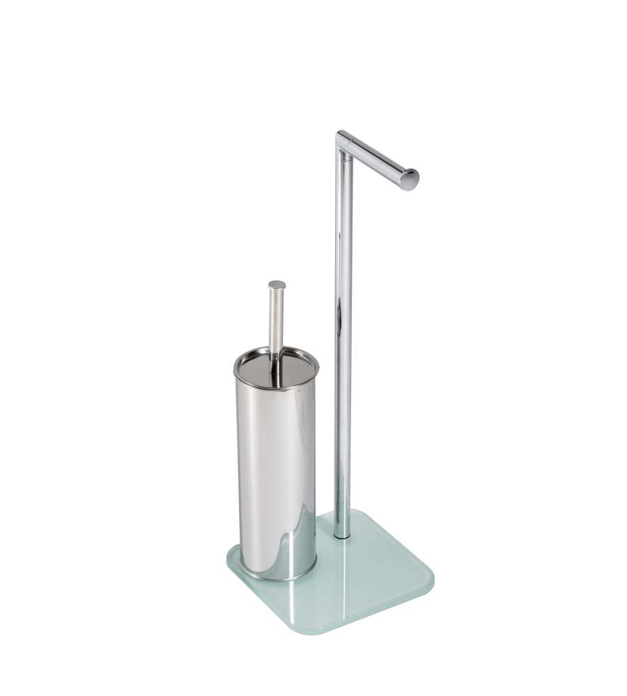 Metaform Piantana Zero Wc - Elegante Design in Vetro e Acciaio - 200x200x560 mm