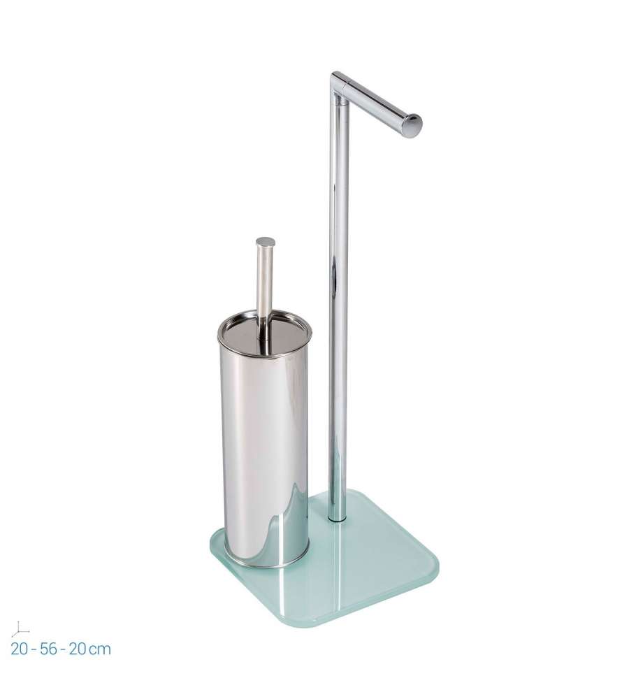 Metaform Piantana Zero Wc - Elegante Design in Vetro e Acciaio - 200x200x560 mm