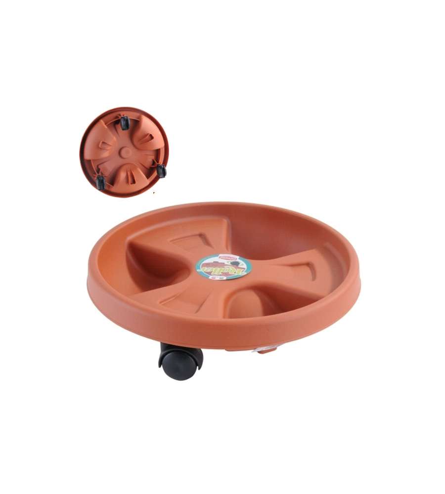 Stefanplast Sottovaso con Ruote - Coccio - Diametro 35 cm