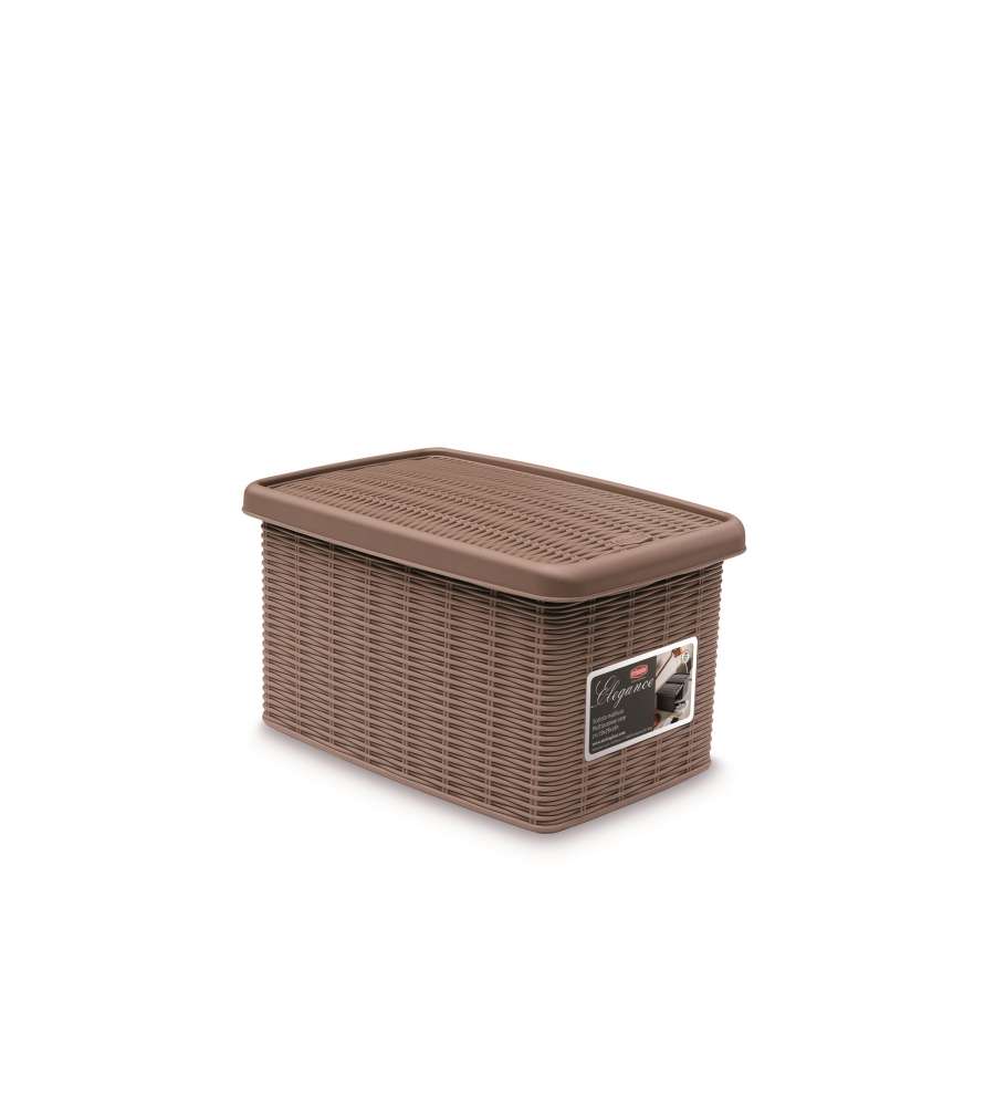 Scatola con coperchio Elegance tortora S