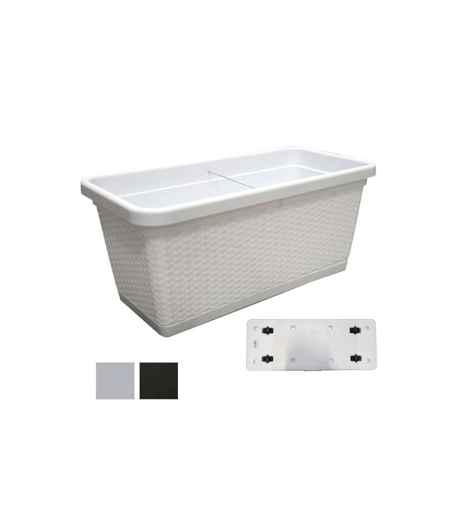Vaso Natural Rett. Bianco      80X40 H 34 Stefanpl