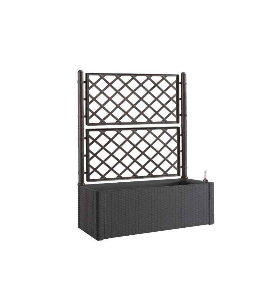 Stefanplast Fioriera Natural Deluxe Rettangolare - Antracite - 100x43 cm