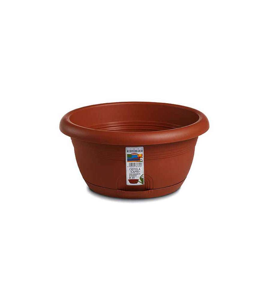 Ciotola Med Riserva Acqua Coccio 30 H 13  Stefanpl