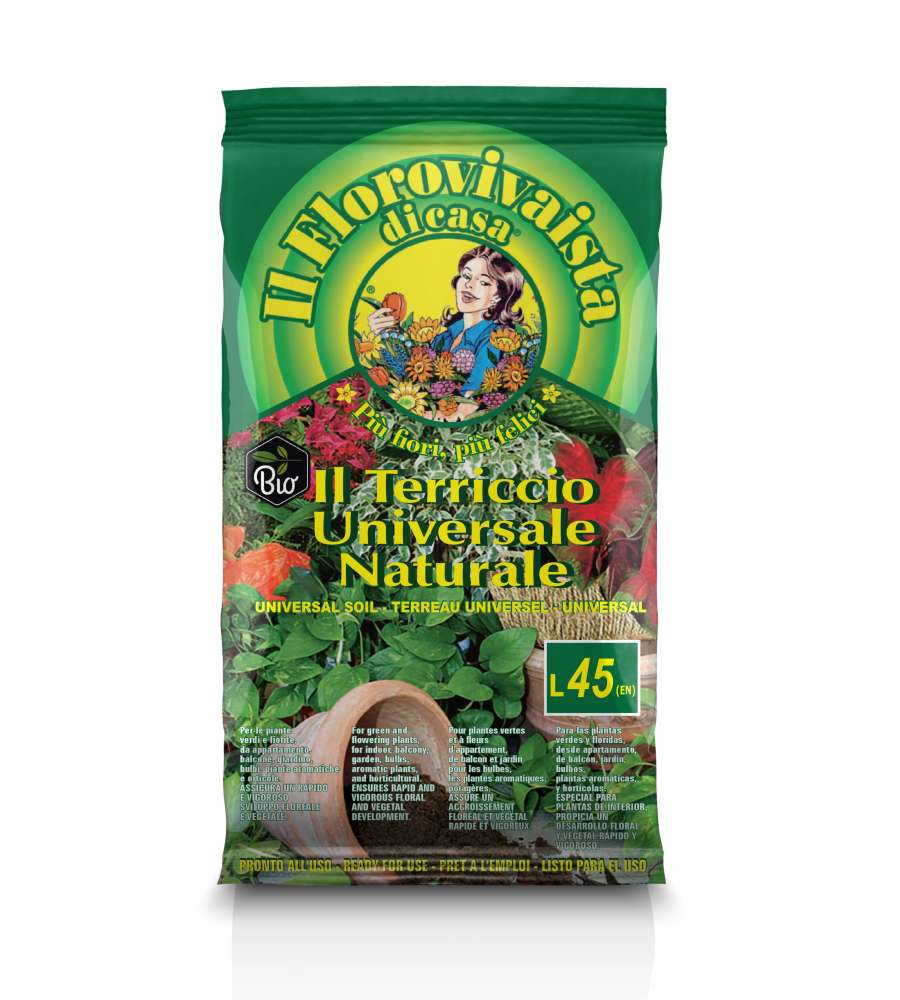 Terriccio Universale Naturale 45L - Alta qualit per piante da giardino e vasi