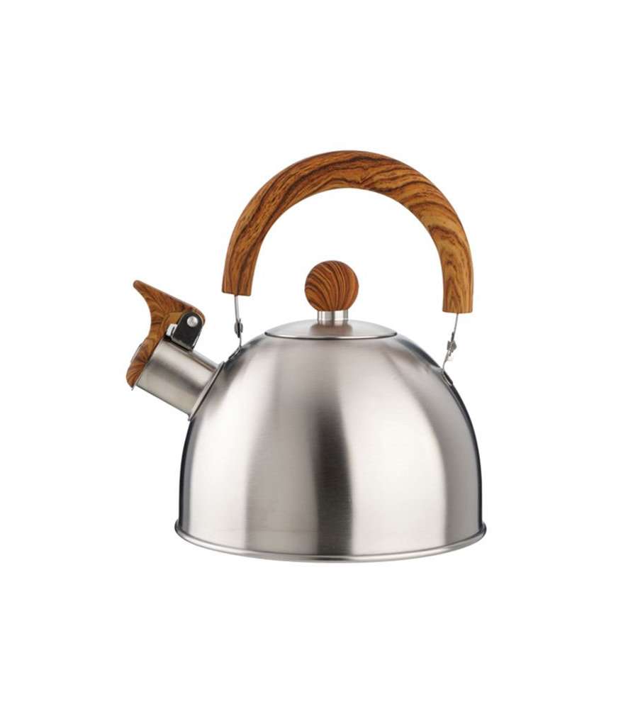 Bollitore Inox Fischio Manico Legno      L.2,5 Eva