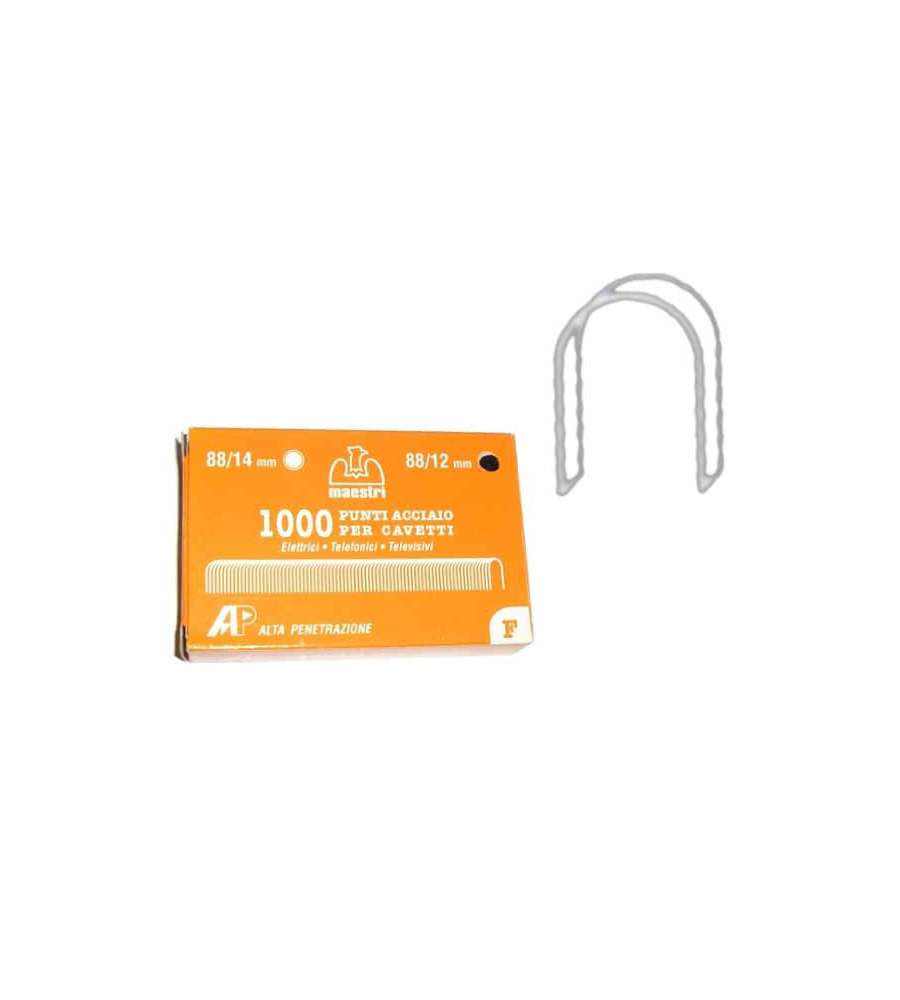 Punti Fissacavo Mm 12 Pz 1000        88/12 Maestri