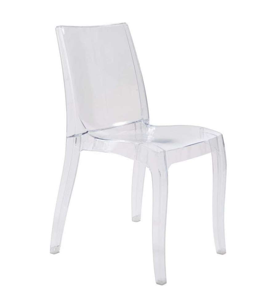 Cristal Light Sedia Trasparente Elegante per Arredamento Moderno 50x54x84 cm