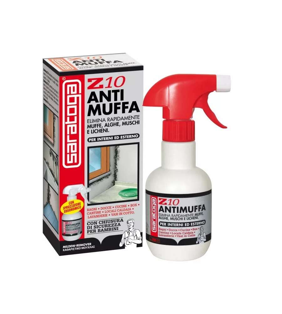 Saratoga Z10 Antimuffa 500 ml - Rimuove Muffa, Alghe, Muschi e Licheni