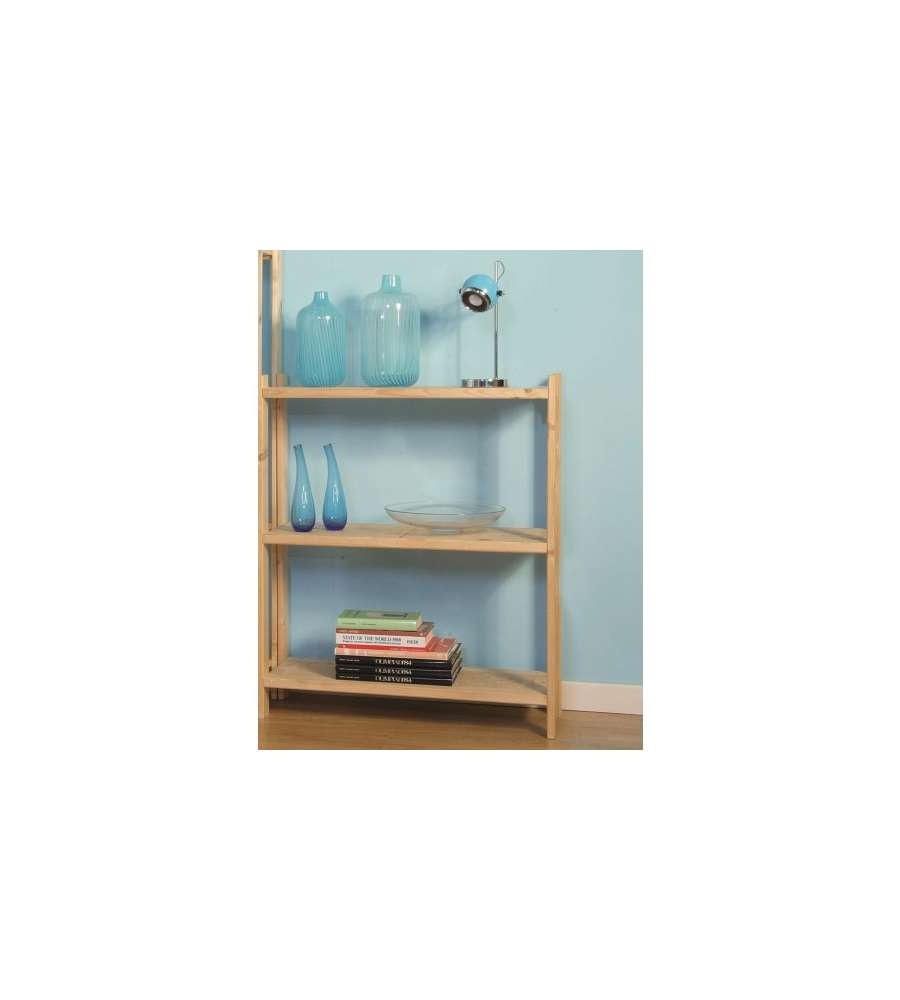 Libreria Pratica Abete Grezzo 95 x 80 x 30 cm