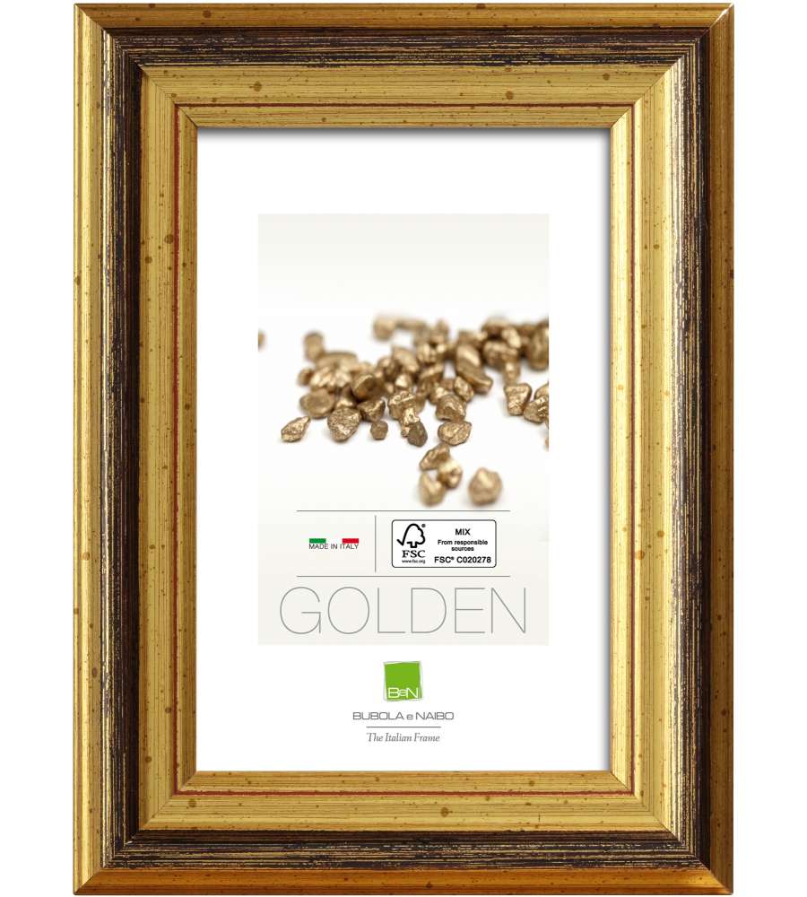 Bubola & Naibo Cornice in Legno - Oro - 30 x 40 cm