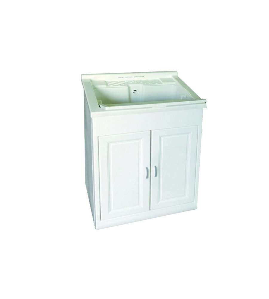 Mobile Lavatoio con Lavello - Bianco - 60x50x84 cm
