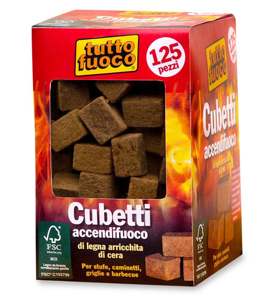 125 cubetti accendifuoco