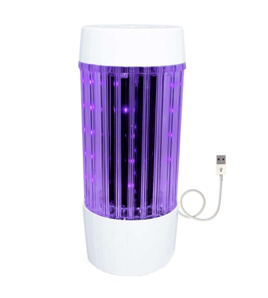 Sandokan Zanzariera Elettrica USB - Lampada Antizanzare Bianco 11x11x24 cm