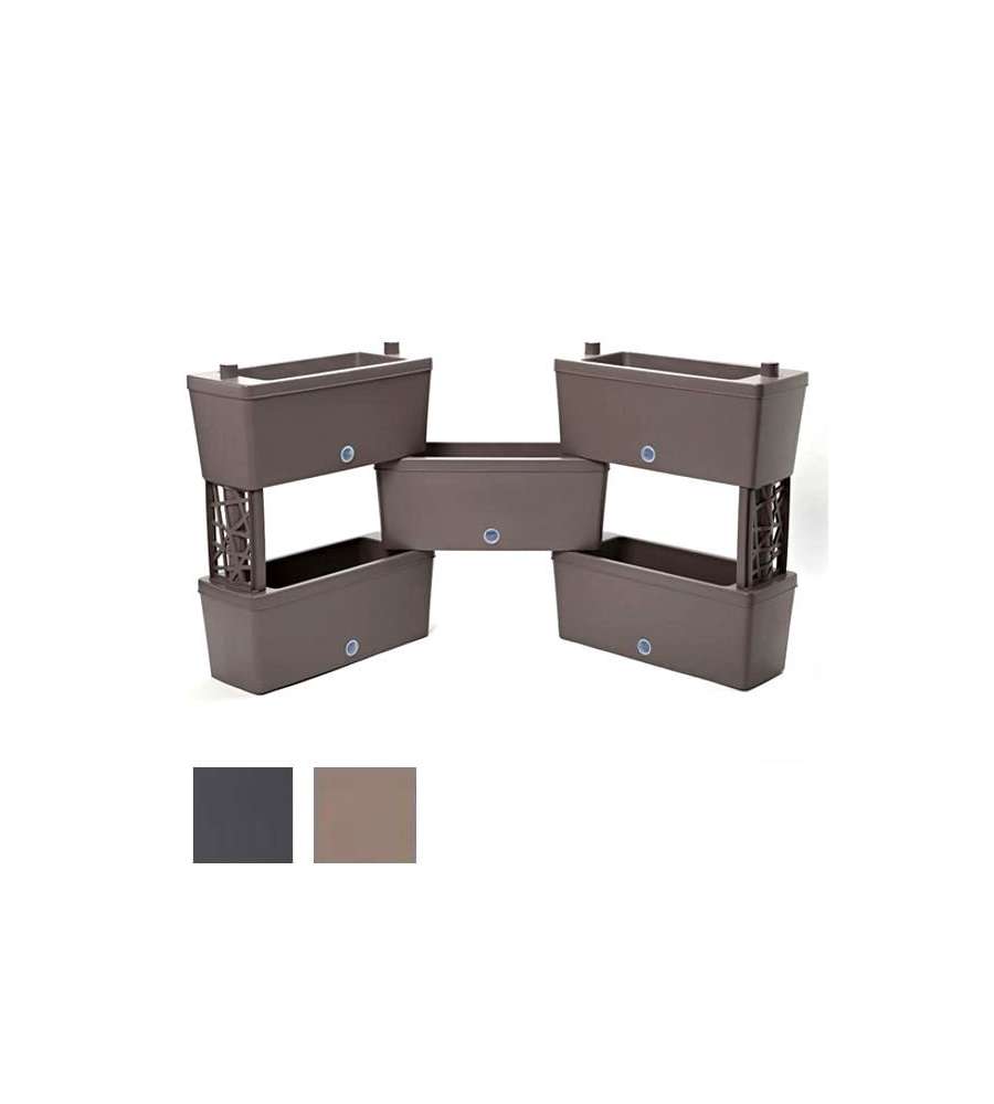 Vaso Brick Grigio Set Cm 59X23 H 27 Bama