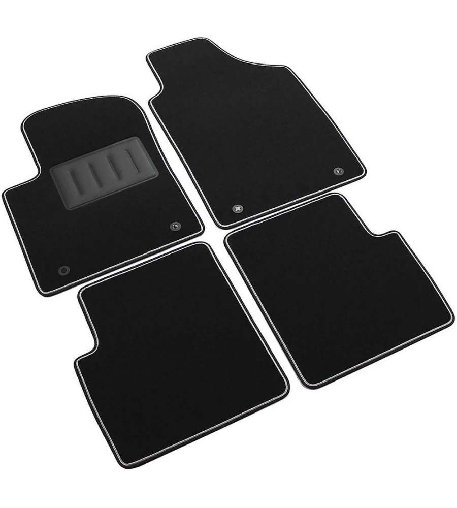 Set 4 Tappetini auto Fiat 500 2007-13 ,500 -500C-500 S dal 2013 Moquette Neri antiscivolo Sprint00002