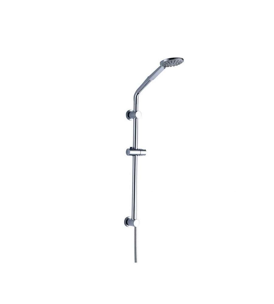 Set saliscendi metallo cromato con 5 getti, anticalcare