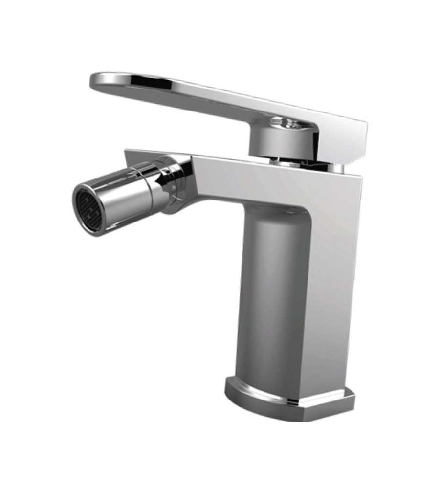 Rubinetto miscelatore monocomando bidet, finitura cromo, completo di piletta da 1