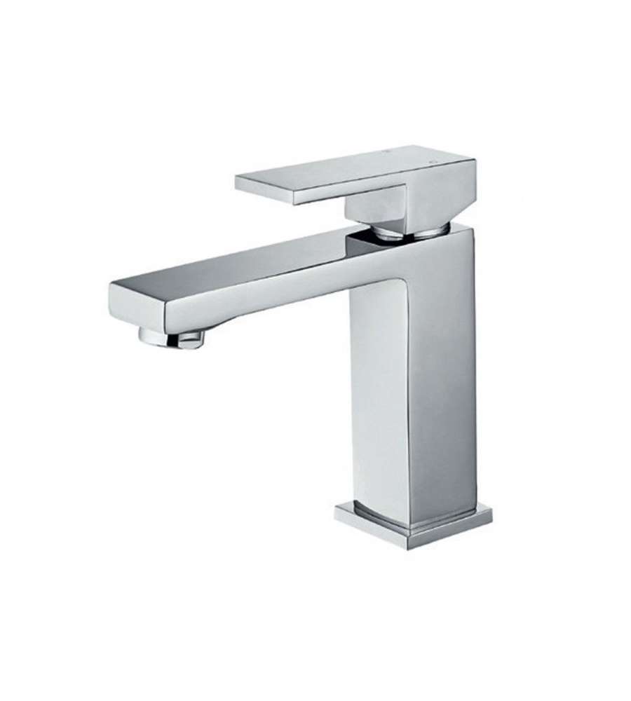 Rubinetto miscelatore monocomando lavabo, finitura cromo, completo di piletta da 11/4 in metallo diam. 25 mm