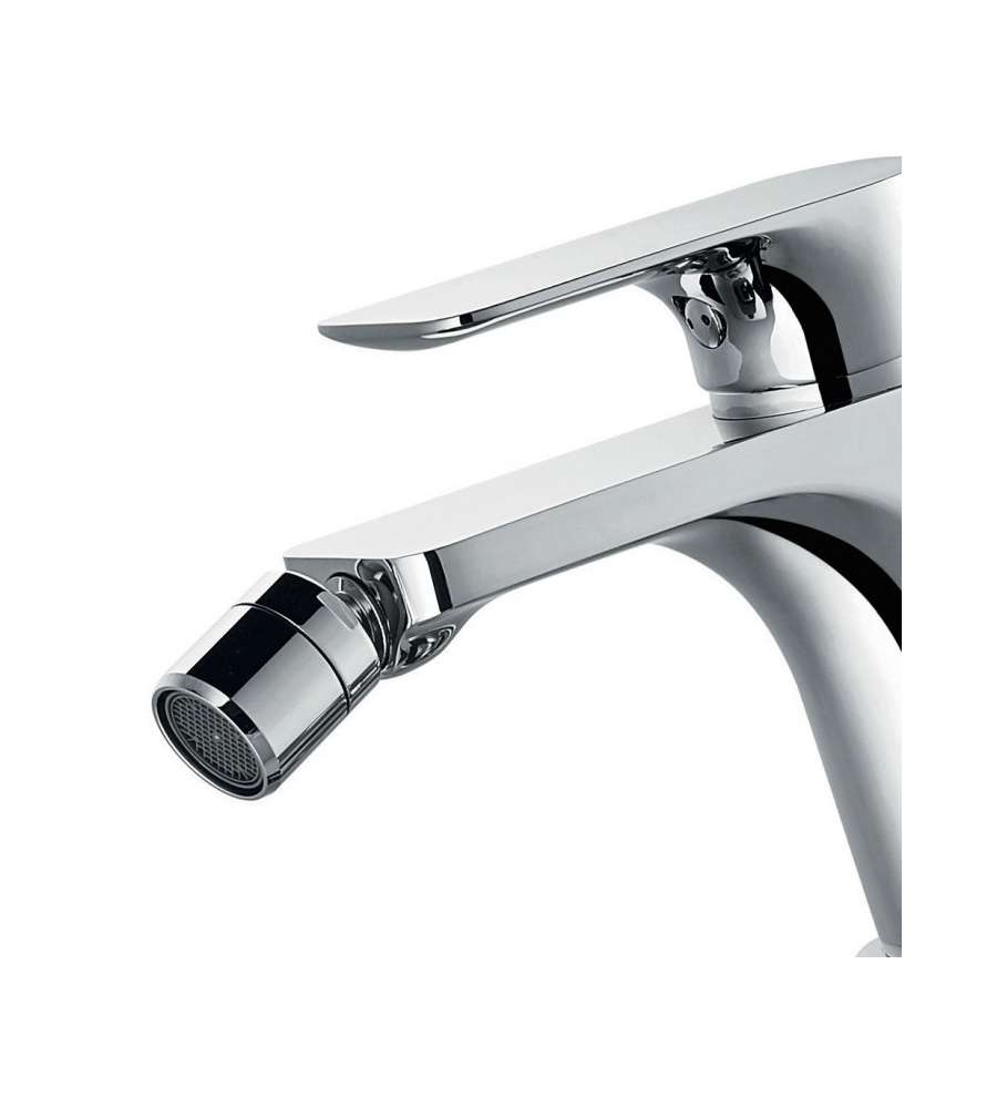 Idrobric Rubinetto Miscelatore Bidet Cloe - Finitura Cromo - Cartuccia Ceramica 35mm - Piletta Metallo 1