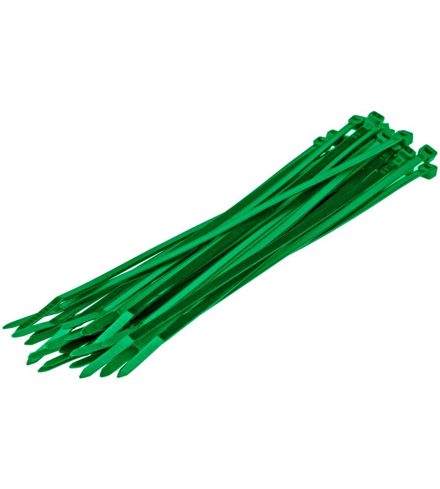 Fascette 4,8 x 200 mm - Verdi - 100 pezzi