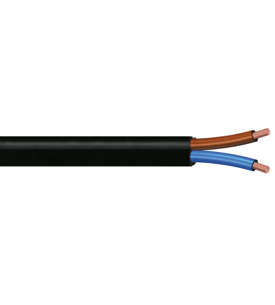 10 m cavo bipolare sezione 2 x 0,75 mm Nero