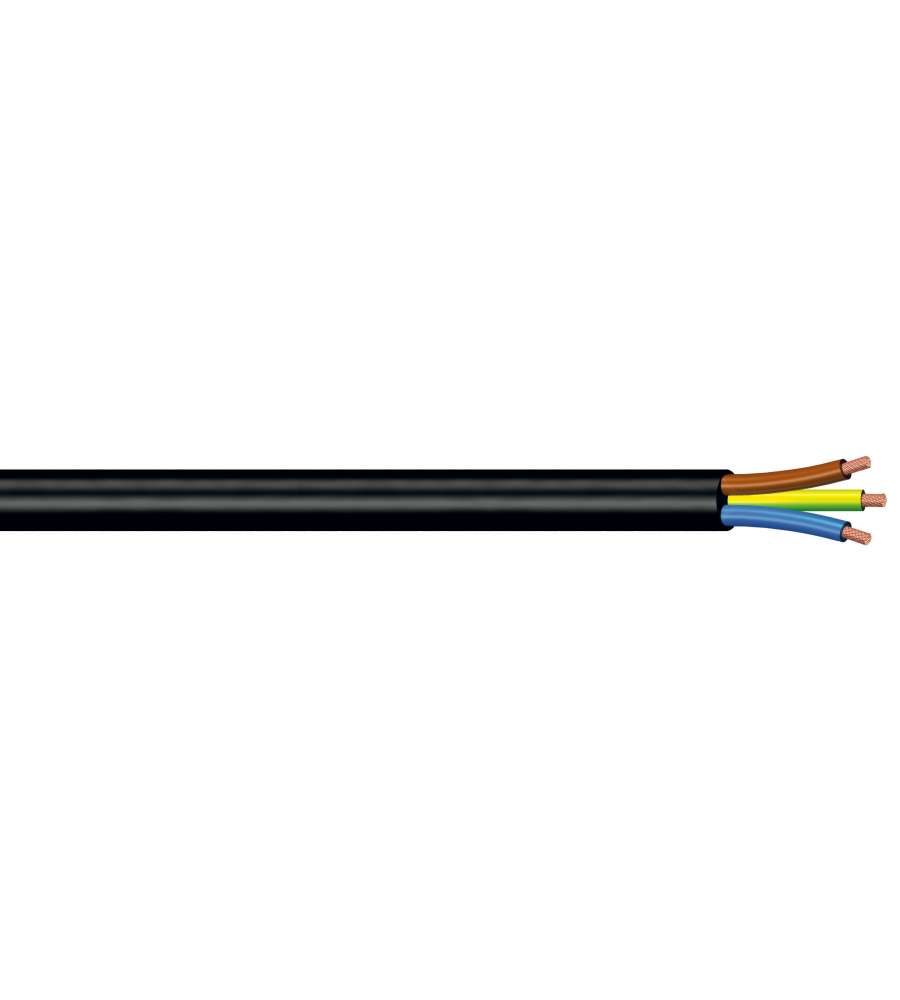 10 m cavo sezione 3 x 0,75 mm
