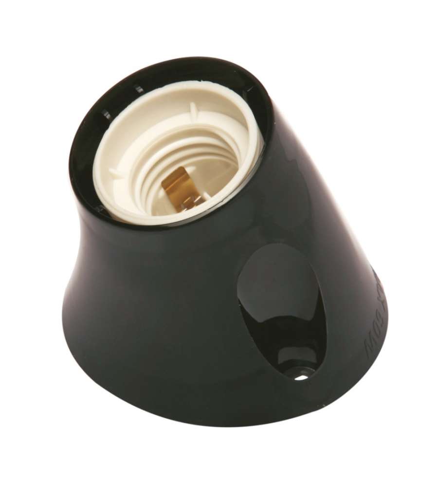 Portalampada da parete E27 Nero