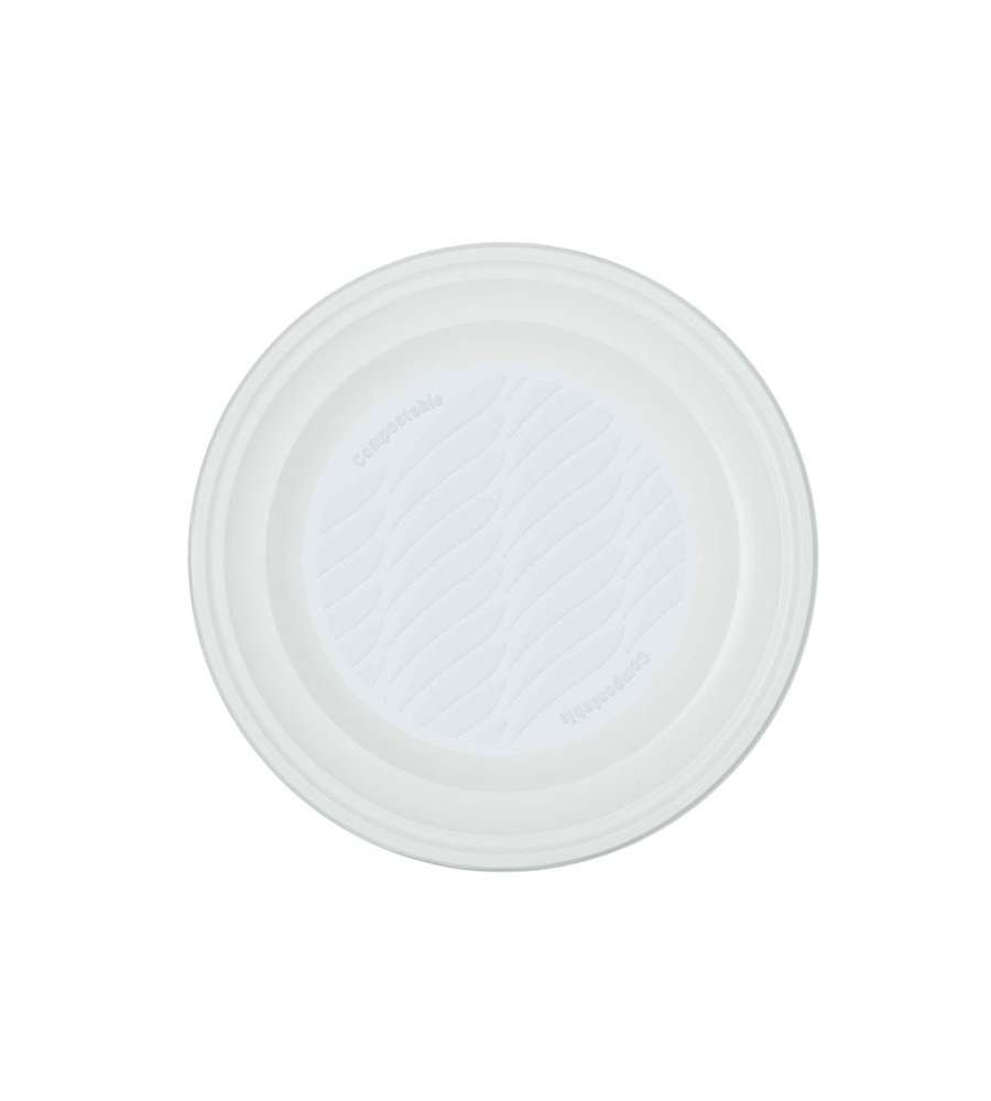 Piatto Fondo Bianco Pz 50 Natural Bibo