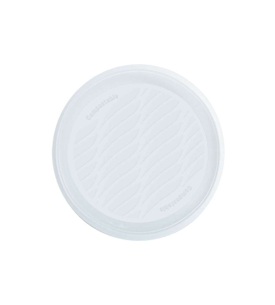 Piatto Piano Bianco Pz 50 Natural Bibo
