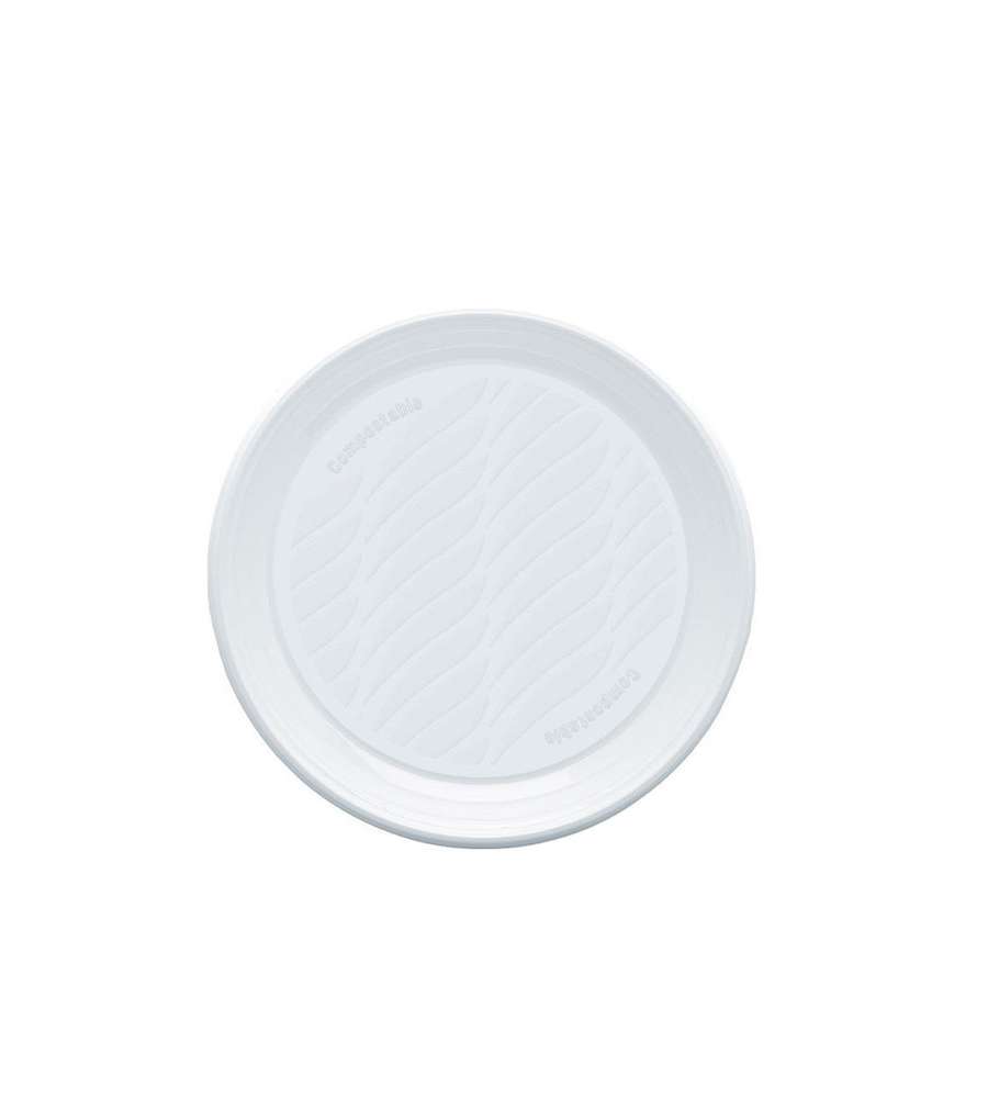 Piatto Dessert Bianco Pz 50 Natural Bibo