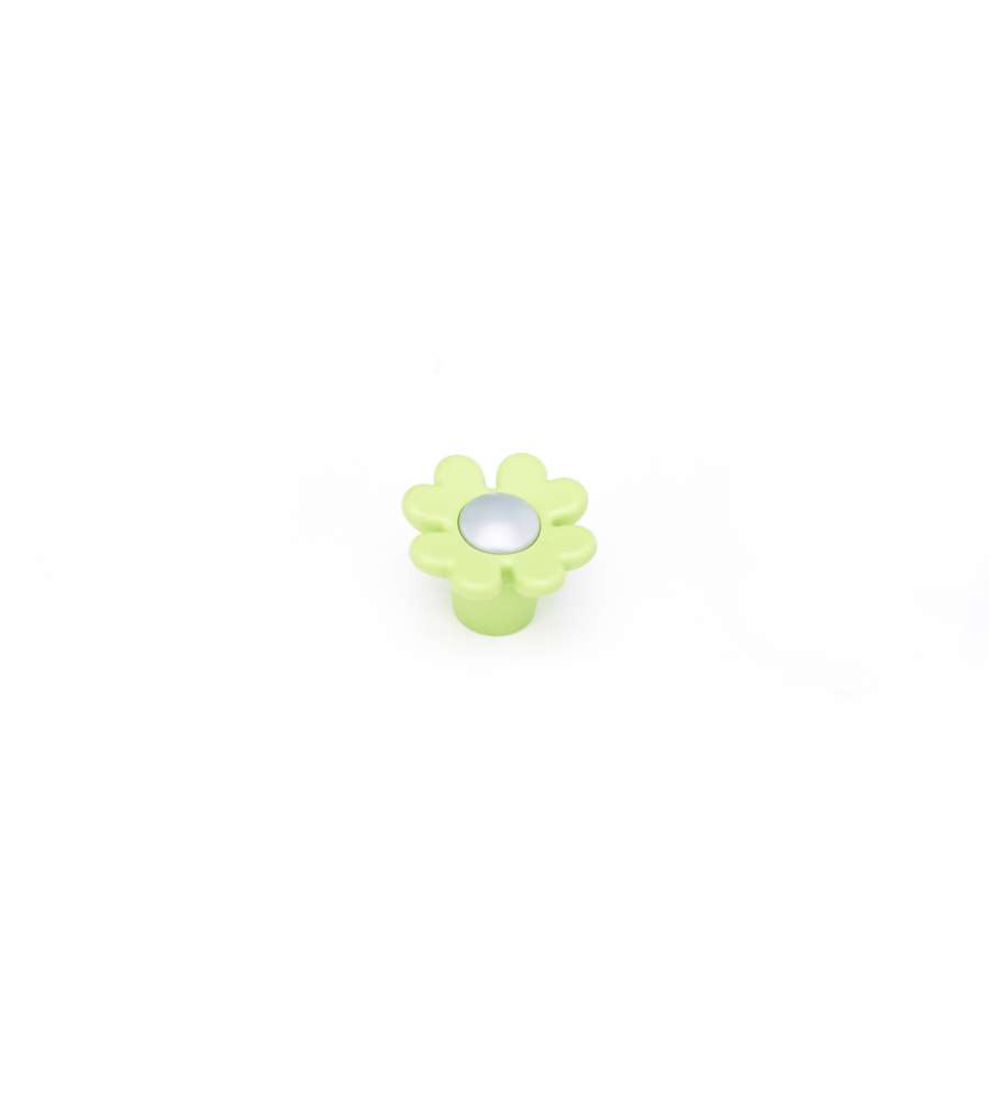 Pomolo in plastica forma di marghertia verde