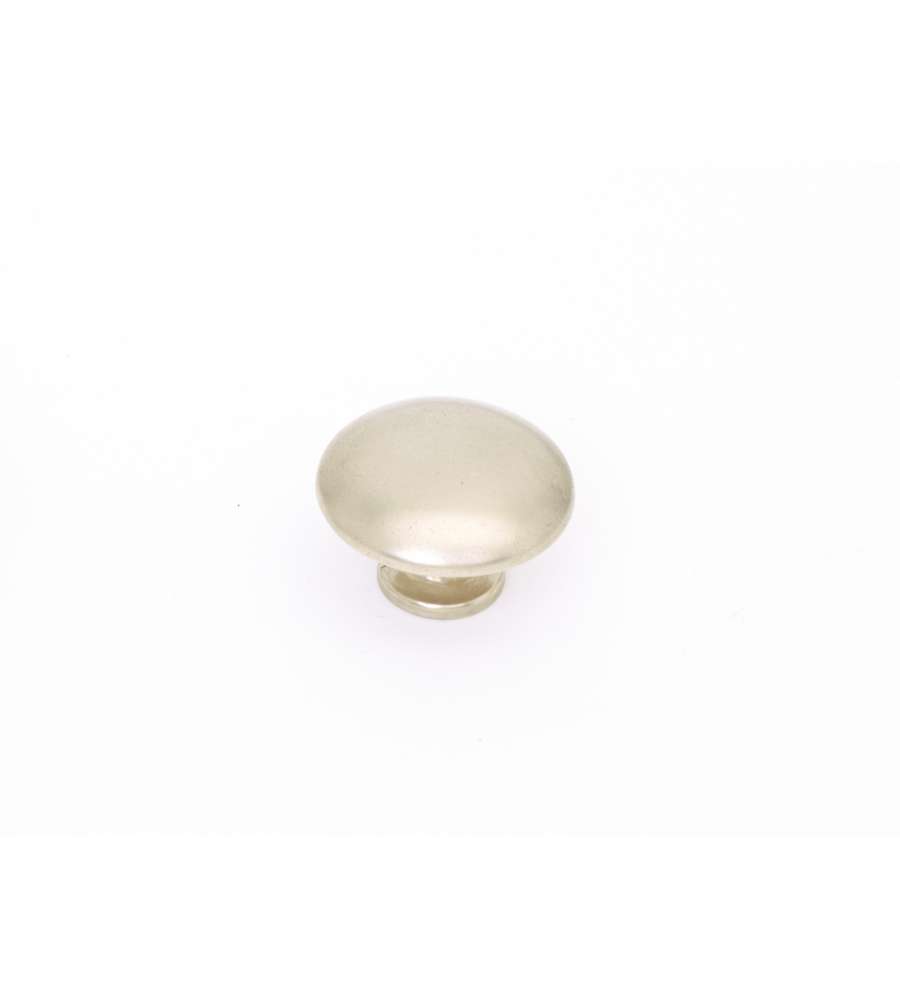Pomolo liscio in metallo nikel opaco diametro 34 mm