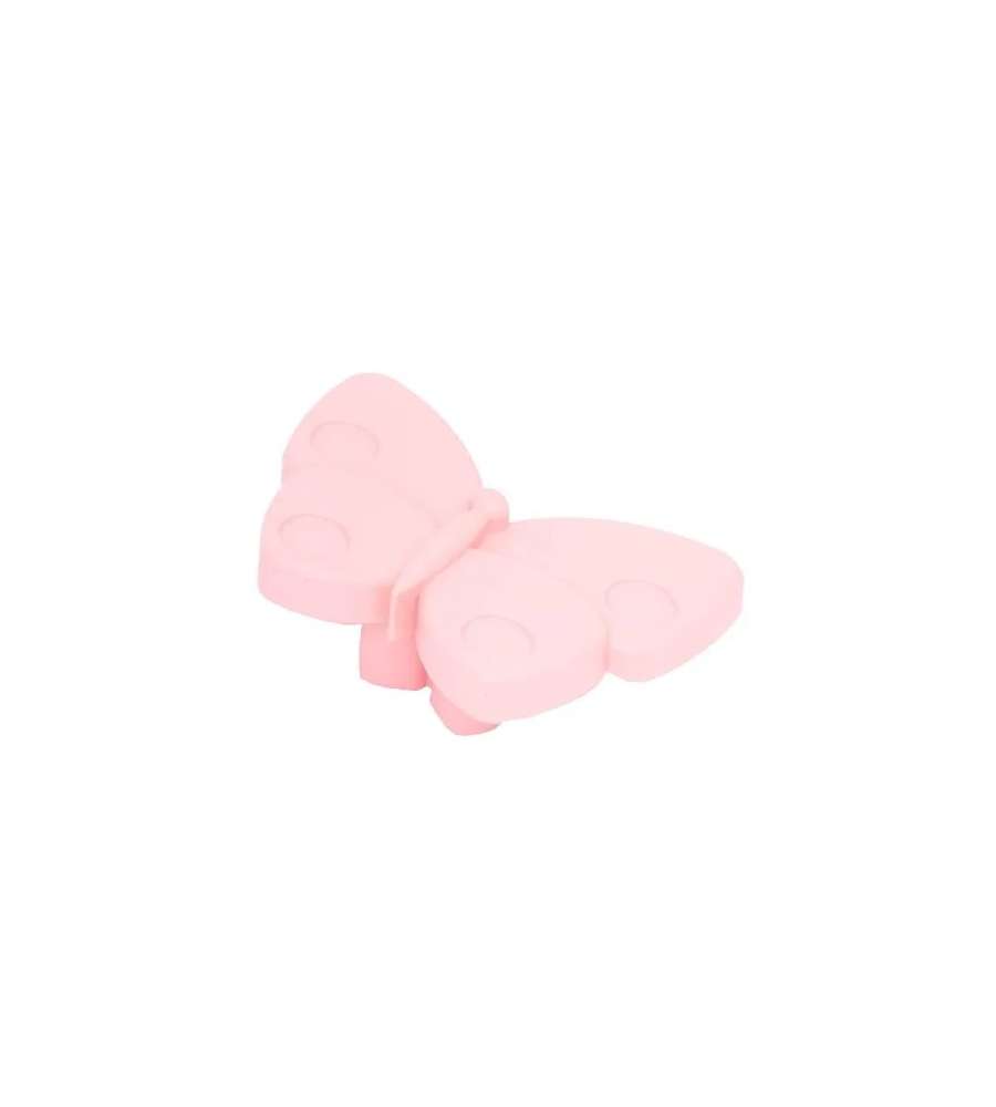 Pomolo Farfalla Plastica Rosa