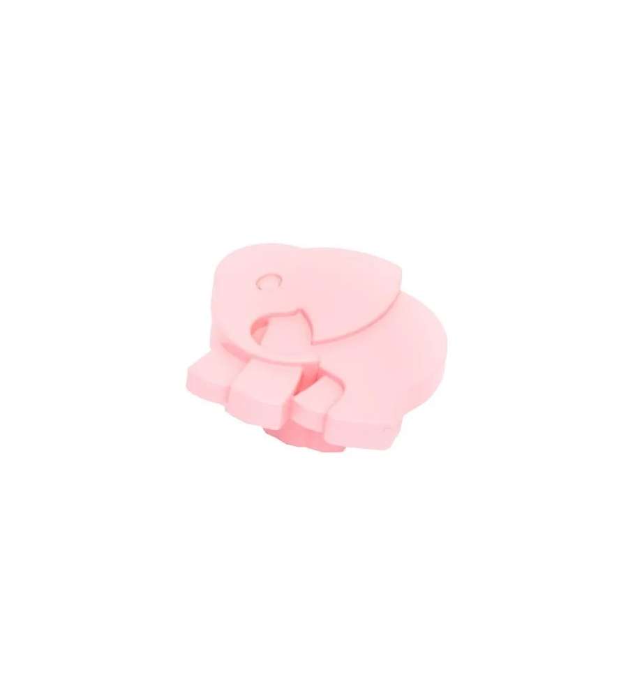 Pomolo Elefante Plastica Rosa