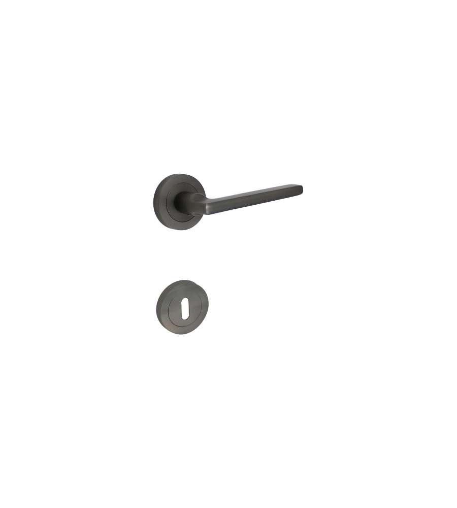 Maniglia Chicca Con Rosette Patent Alluminio Antracite
