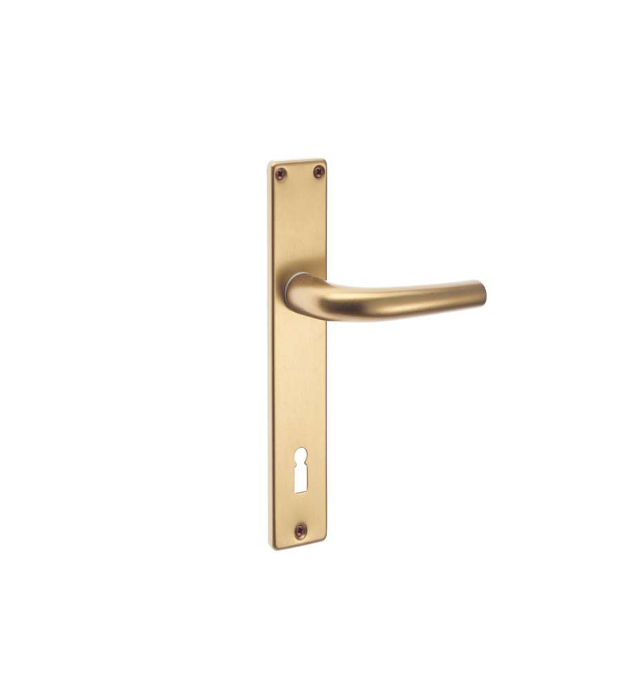Maniglia con placca in alluminio finitura bronzato 90 mm
