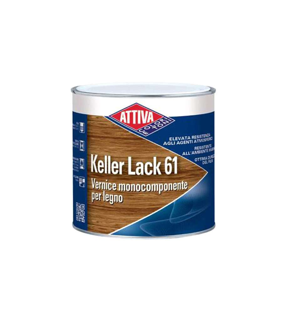 Vernice Incolore Lucida    Keller Lack Attiva 0,50 l