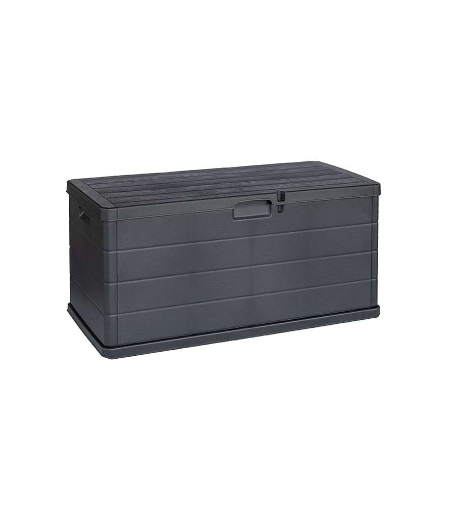 Ipae Progarden Baule Contenitore Esterno 340L Antracite 118x59x57cm - Con Ruote e Chiusura Lucchettabile